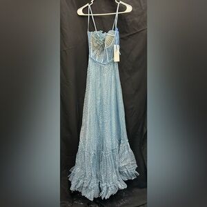 Mac Duggal 50700 NWT Elegant Blue Evening Gown *Sample Dress
